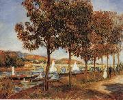 Pierre Renoir The Bridge at Argenteuil in Autunn oil painting
